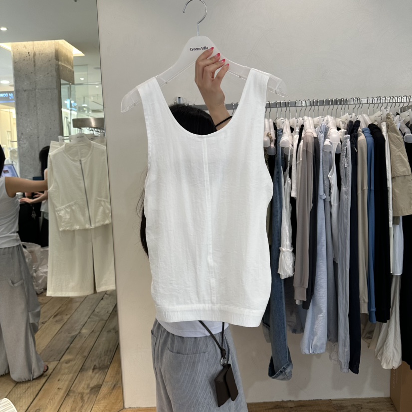 CREAM VILLA韓國東大門直郵女裝新款熱賣吊帶背心CREAM VILLA吊帶/背心圖色1