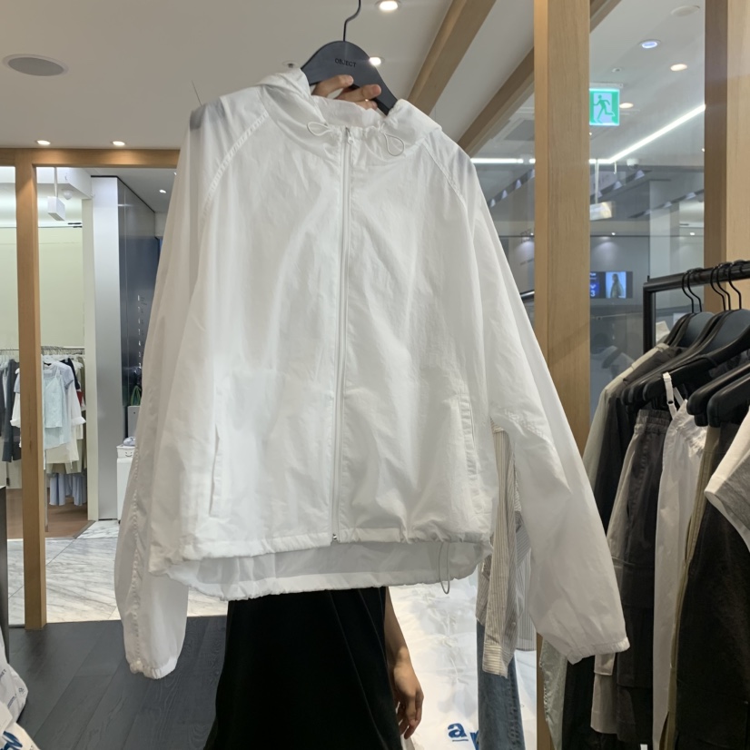 OBJECT韓國東大門代購女士新品推薦時尚26夏季夾克連帽衫尼龍OBJECT夾克圖色1