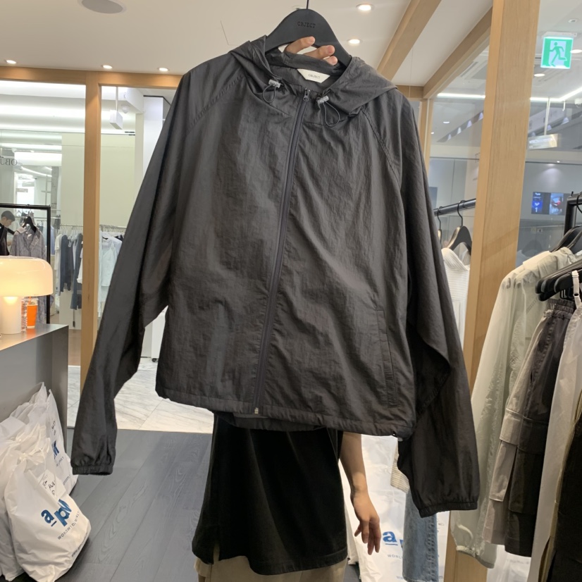 OBJECT韓國東大門代購女士新品推薦時尚26夏季夾克連帽衫尼龍OBJECT夾克圖色3