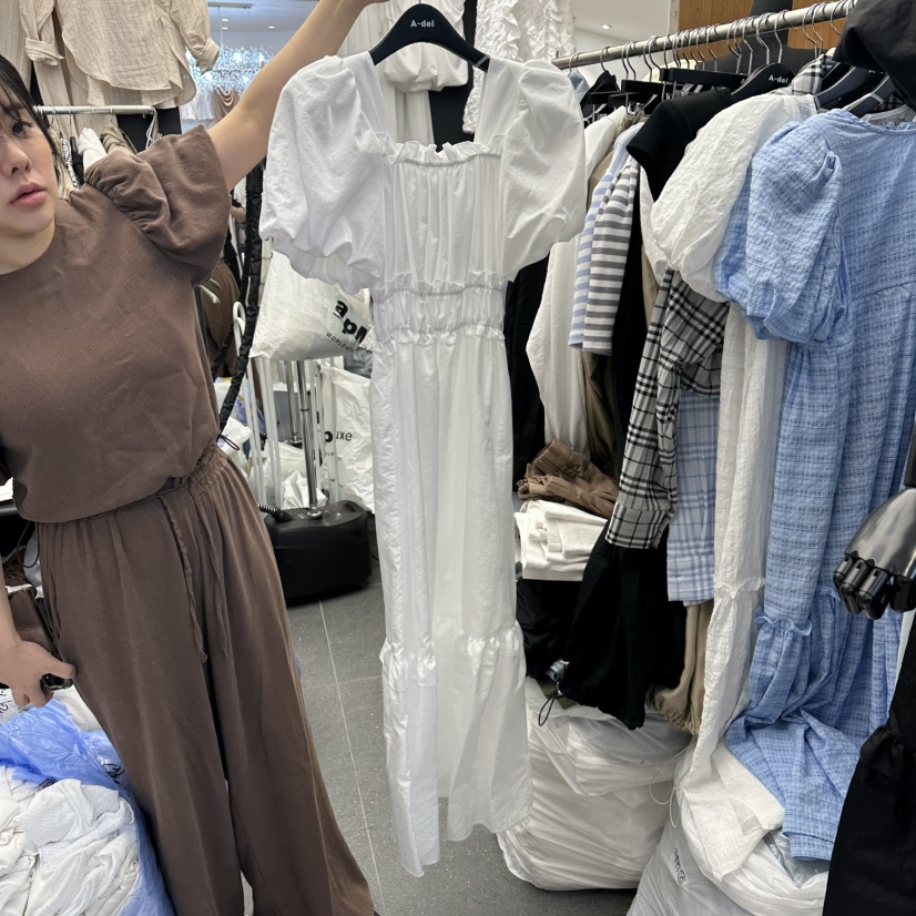 A-DEL韓國直郵實拍女士新品26夏季推薦人氣熱賣時尚連衣裙A-DEL連衣裙圖色1