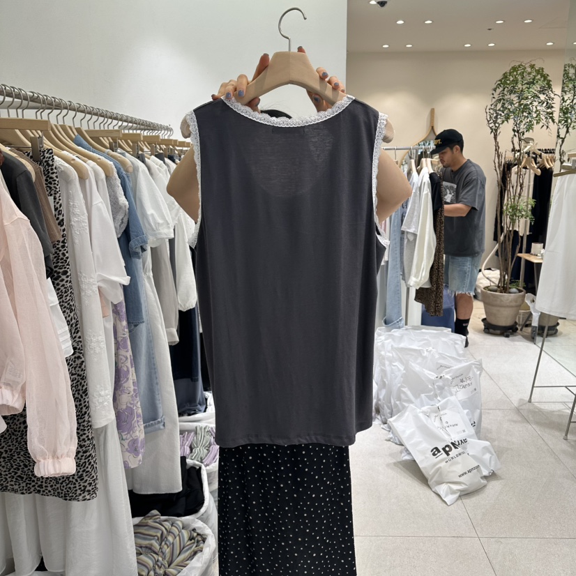 GRACIA韓國直郵實拍女士新品熱賣推薦時尚吊帶背心印花無袖GRACIA吊帶/背心