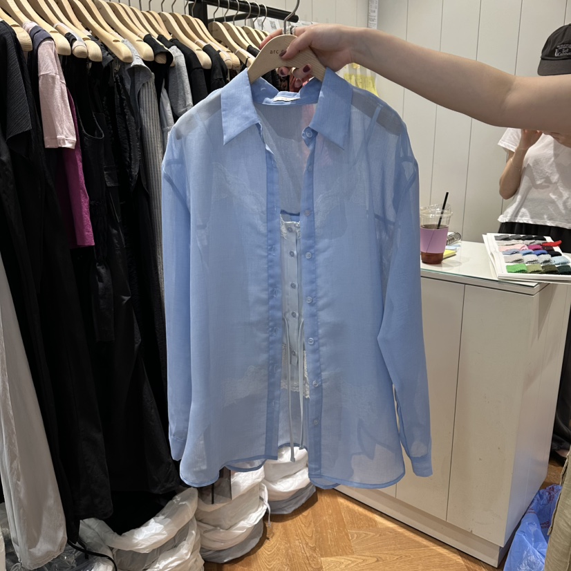 ARC韓國直郵實拍女士新品26夏季熱賣休閑推薦人氣襯衫蕾絲衫ARC EN CIEL襯衫/蕾絲衫圖色4
