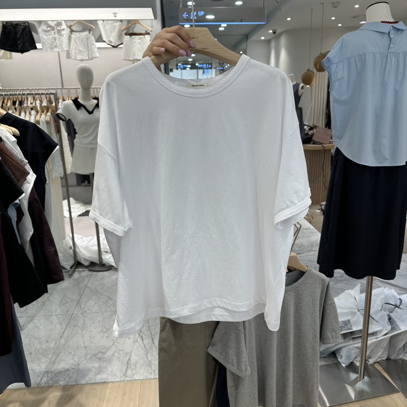 REVE-L韓國直郵女裝新品熱賣時尚26夏季人氣推薦休閑T恤REVE-LT恤圖色2