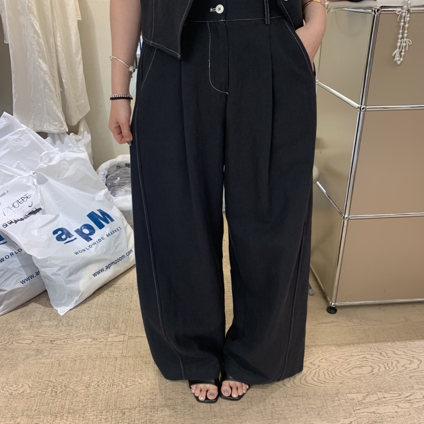 W AND J韓國東大門代購女裝新款熱賣人氣時尚休閑休閑褲W AND J休閑褲圖色1