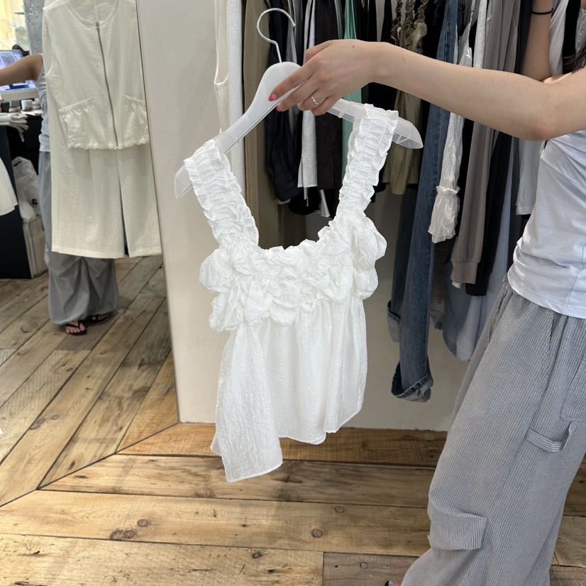 CREAM VILLA韓國東大門代購女裝新款26夏季吊帶背心CREAM VILLA吊帶/背心