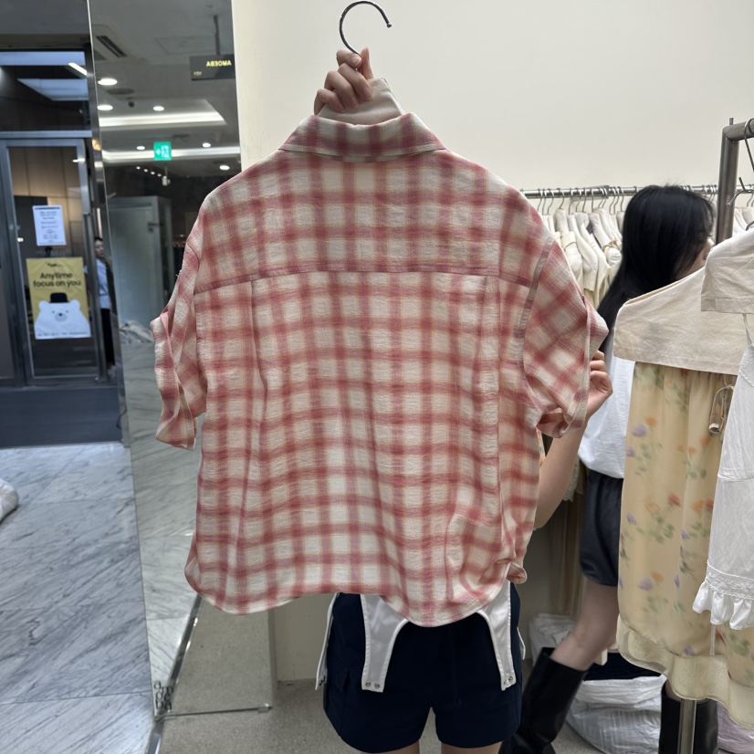 AMOEBA韓國代購女裝新品26夏季熱賣推薦休閑人氣襯衫蕾絲衫AMOEBA襯衫/蕾絲衫