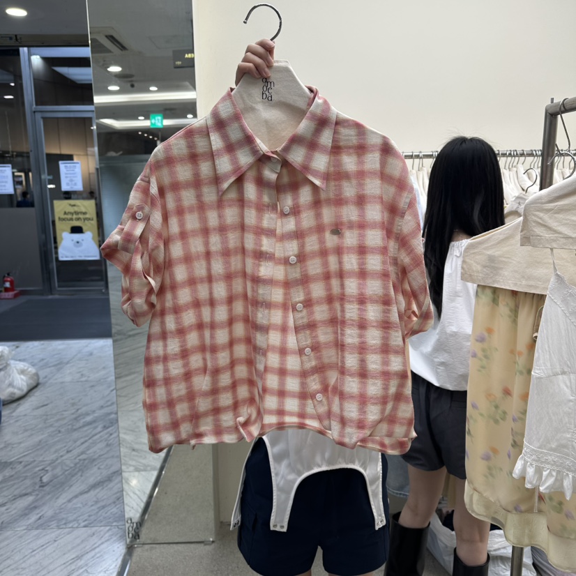 AMOEBA韓國代購女裝新品26夏季熱賣推薦休閑人氣襯衫蕾絲衫AMOEBA襯衫/蕾絲衫圖色2