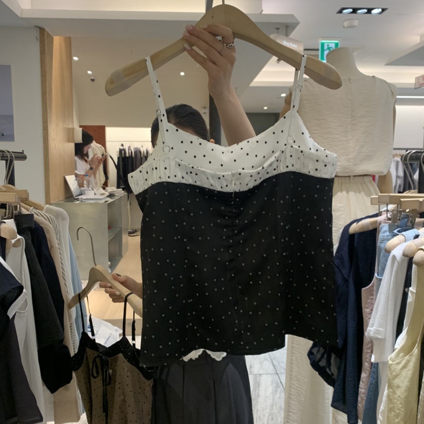 W AND J韓國東大門直郵女裝新品時尚熱賣推薦吊帶背心無袖W AND J吊帶/背心