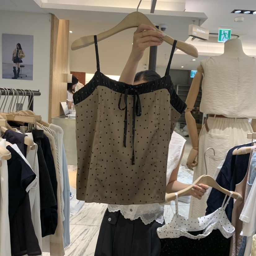 W AND J韓國東大門直郵女裝新品時尚熱賣推薦吊帶背心無袖W AND J吊帶/背心圖色2