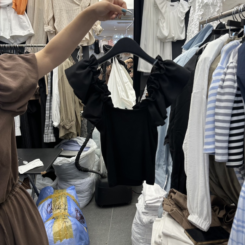 A-DEL韓國直郵實拍女士新款休閑熱賣襯衫蕾絲衫荷葉邊無袖A-DEL襯衫/蕾絲衫