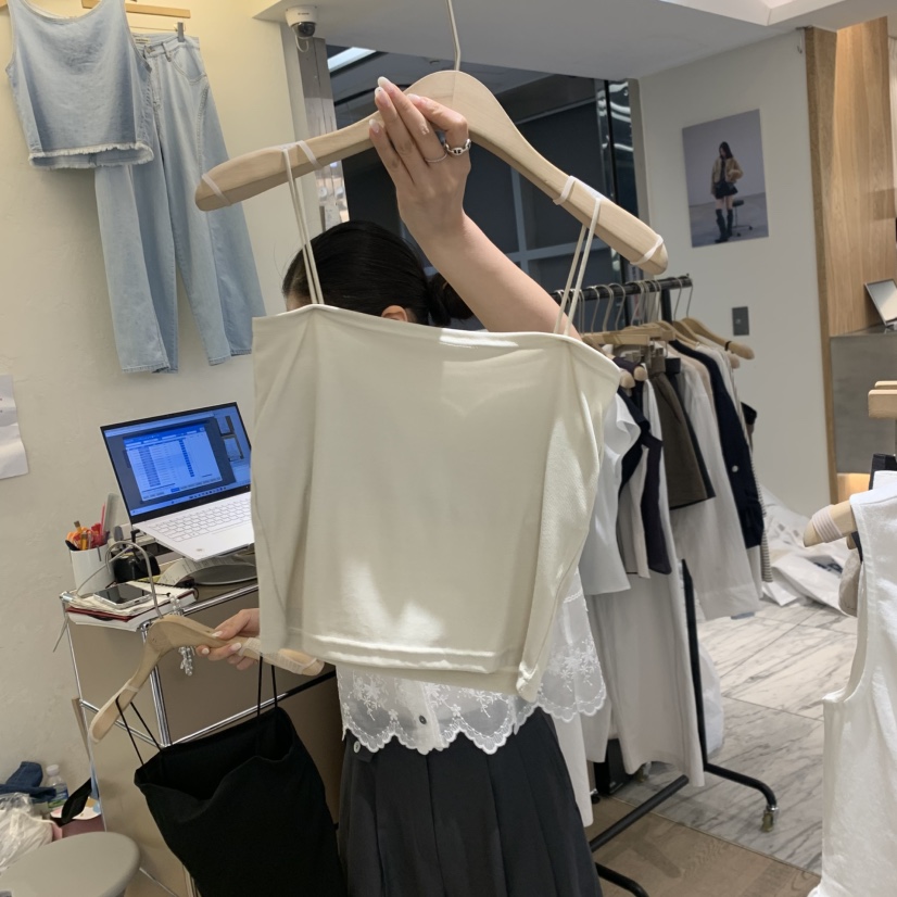 W AND J韓國直郵女裝新款人氣26夏季休閑時尚熱賣吊帶背心W AND J吊帶/背心