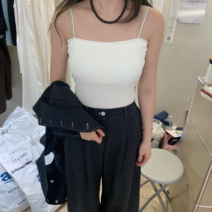 W AND J韓國直郵女裝新款人氣26夏季休閑時尚熱賣吊帶背心W AND J吊帶/背心圖色3