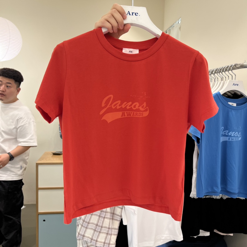 ARE韓國直郵女裝新品熱賣時尚推薦26夏季休閑人氣T恤ARE YOU/ARET恤圖色2