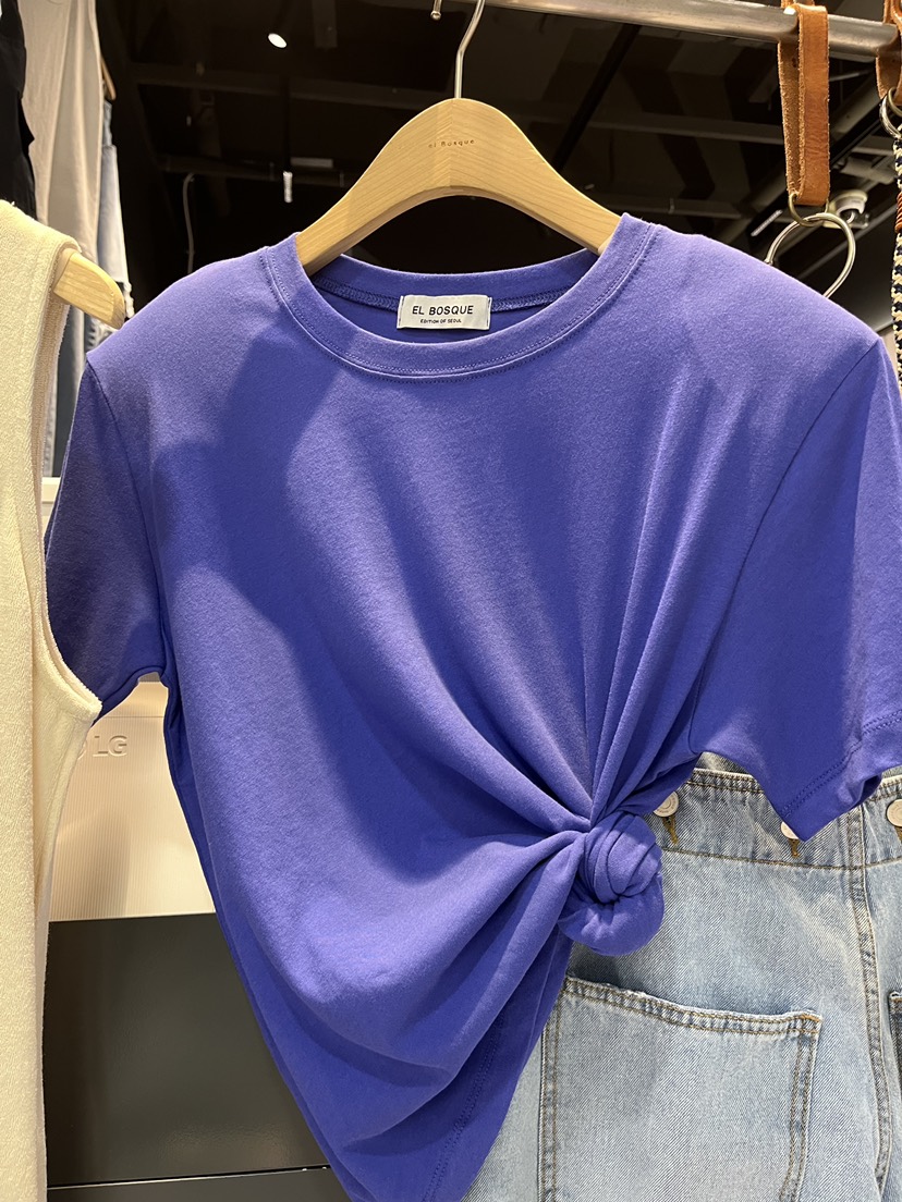 EL BOSQUE韓國直郵女裝新品時尚推薦熱賣26夏季人氣休閑T恤EL BOSQUET恤圖色3