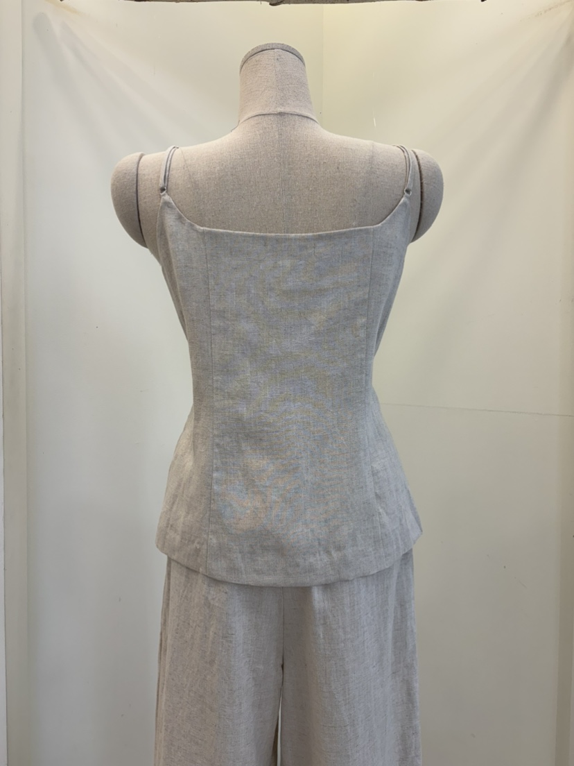 THE LOW韓國東大門代購女裝新品推薦26夏季套裝兩件套亞麻THE LOW套裝
