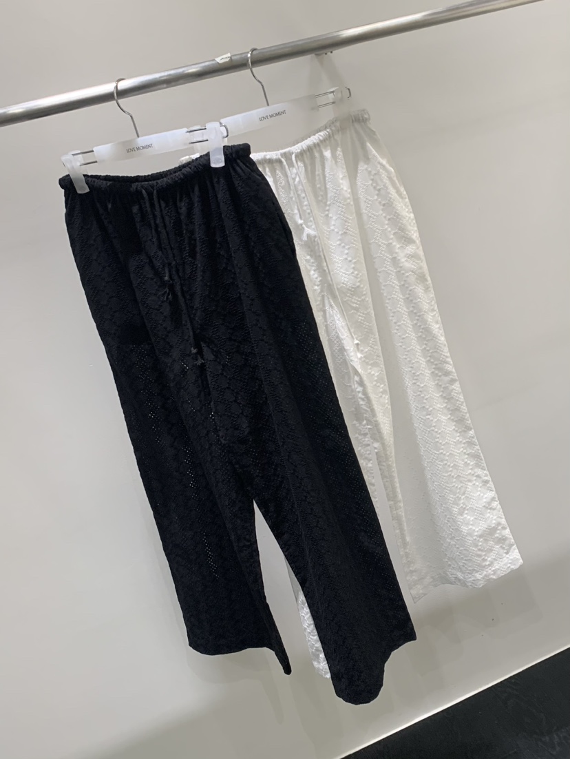 LOVE MOMENT韓國代購女士新品熱賣時尚休閑人氣休閑褲蕾絲LOVE MOMENT休閑褲