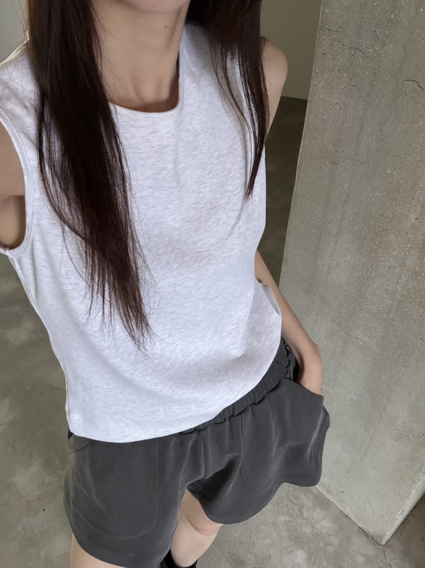 FOSET韓國東大門直郵女士新款時尚26夏季休閑吊帶背心羅紋FOSET吊帶/背心