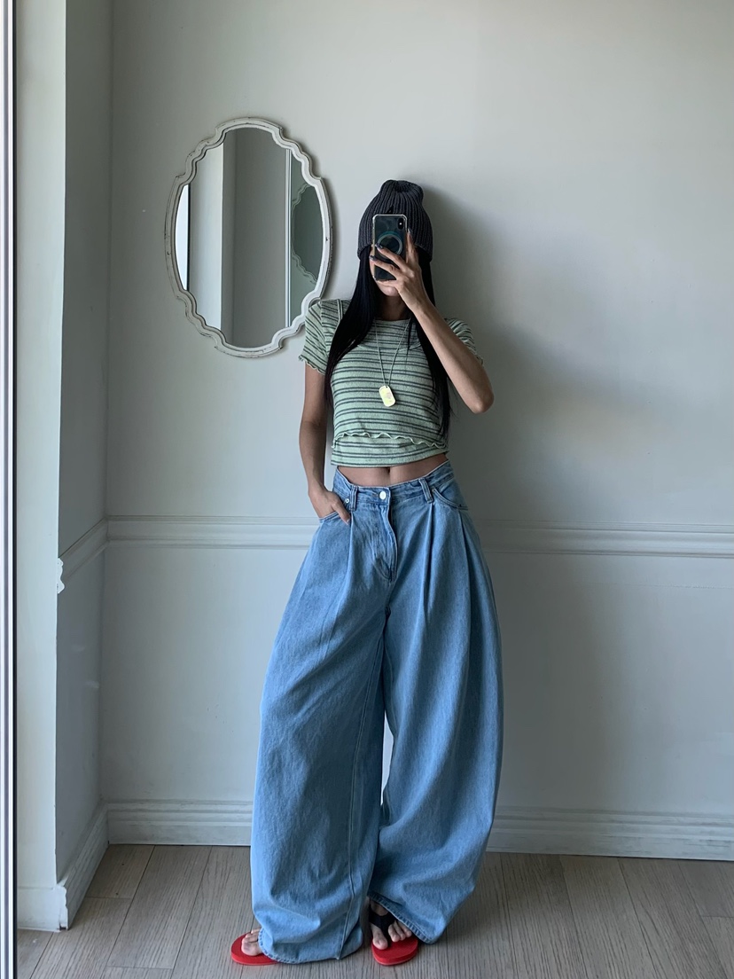 BADCALM韓國直郵實拍女裝新款人氣26夏季熱賣推薦套裝條紋BADCALM套裝