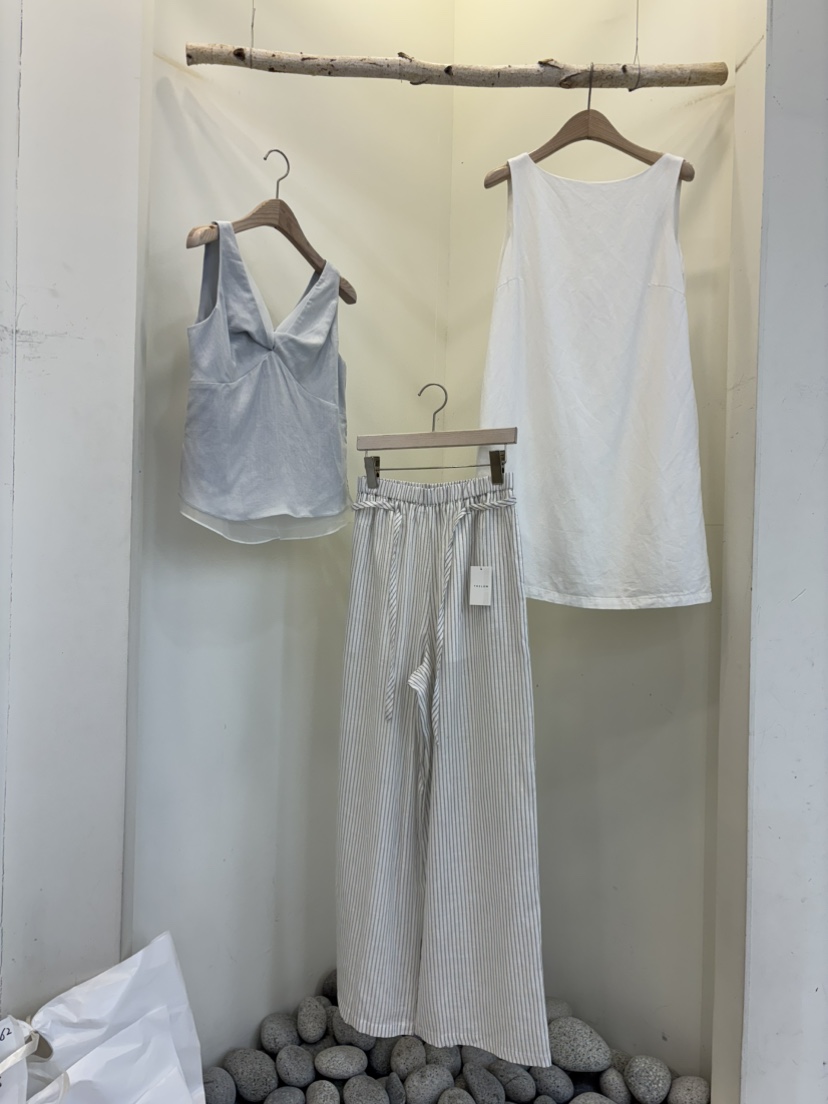 THE LOW韓國東大門直郵女士新品人氣26夏季休閑休閑褲條紋THE LOW休閑褲