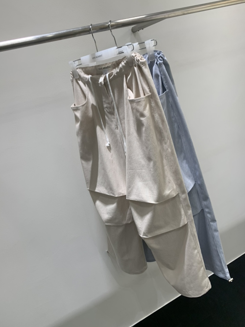 LOVE MOMENT韓國東大門直郵女裝新品推薦人氣休閑褲條紋LOVE MOMENT休閑褲