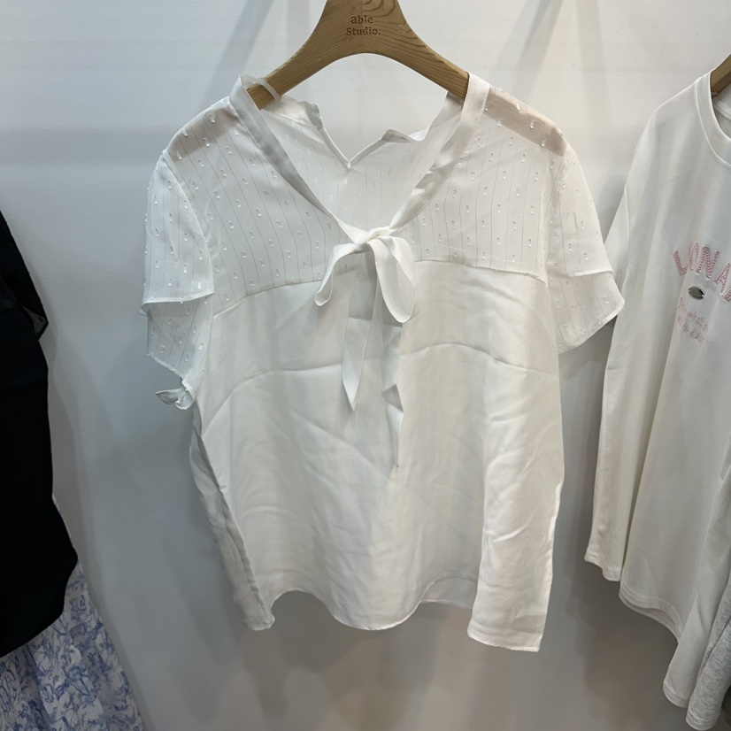 ABLESTUDIO韓國代購女裝新品熱賣推薦26夏季休閑襯衫蕾絲衫ABLESTUDIO襯衫/蕾絲衫圖色1