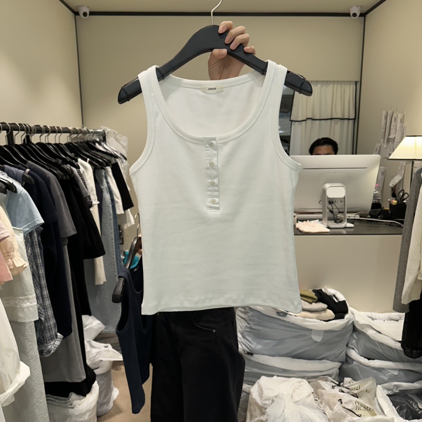 RE STOCK韓國直郵女士新品休閑26夏季人氣時尚推薦吊帶背心RE STOCK吊帶/背心圖色1