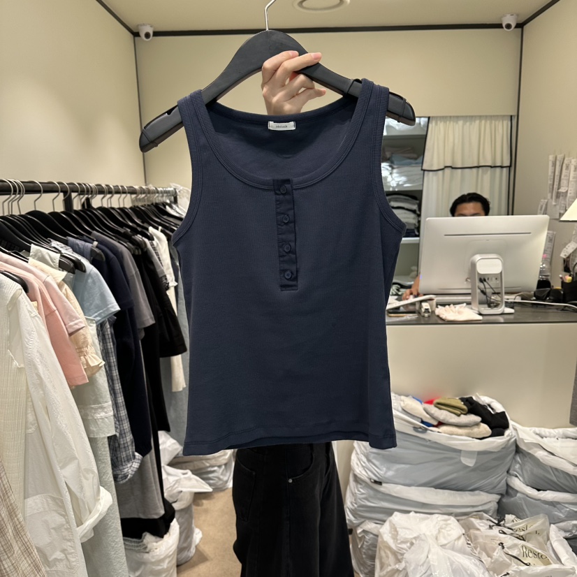 RE STOCK韓國直郵女士新品休閑26夏季人氣時尚推薦吊帶背心RE STOCK吊帶/背心圖色2