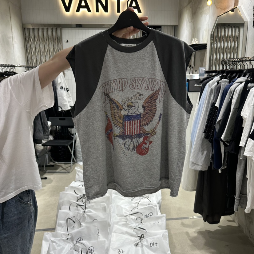 VANTA韓國東大門直郵女士新款時尚人氣休閑推薦吊帶背心復古VANTA吊帶/背心圖色1