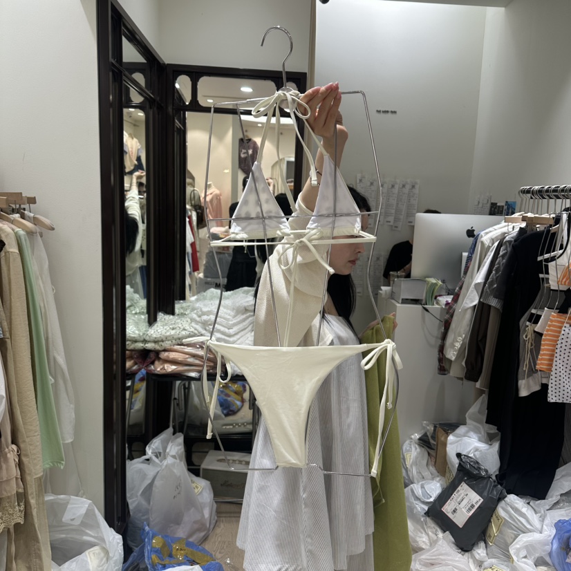 THEMORYPARK韓國直郵實拍女士新品休閑時尚熱賣26夏季泳裝紐扣THE MORY PARK泳裝
