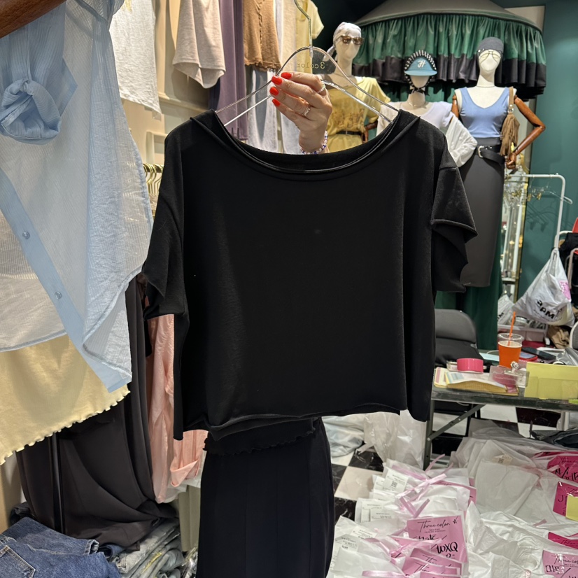 3COLOR韓國直郵女裝新品人氣T恤Three colorT恤圖色3