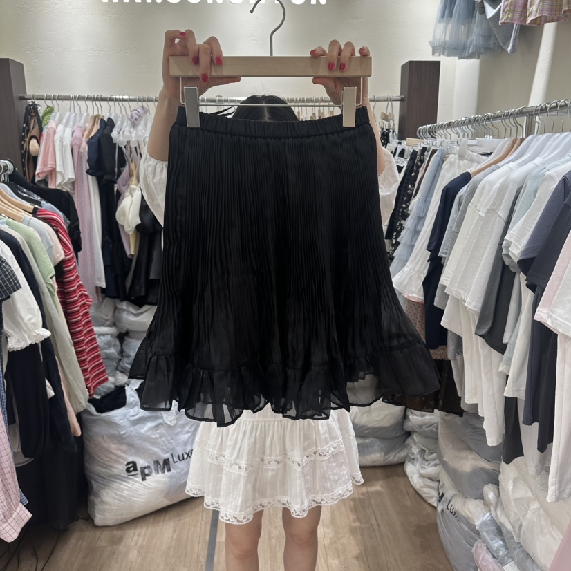 HANSUNGHYUN韓國東大門直郵女裝新品休閑26夏季半身裙中短裙HANSUNGHYUN半身裙/中短裙