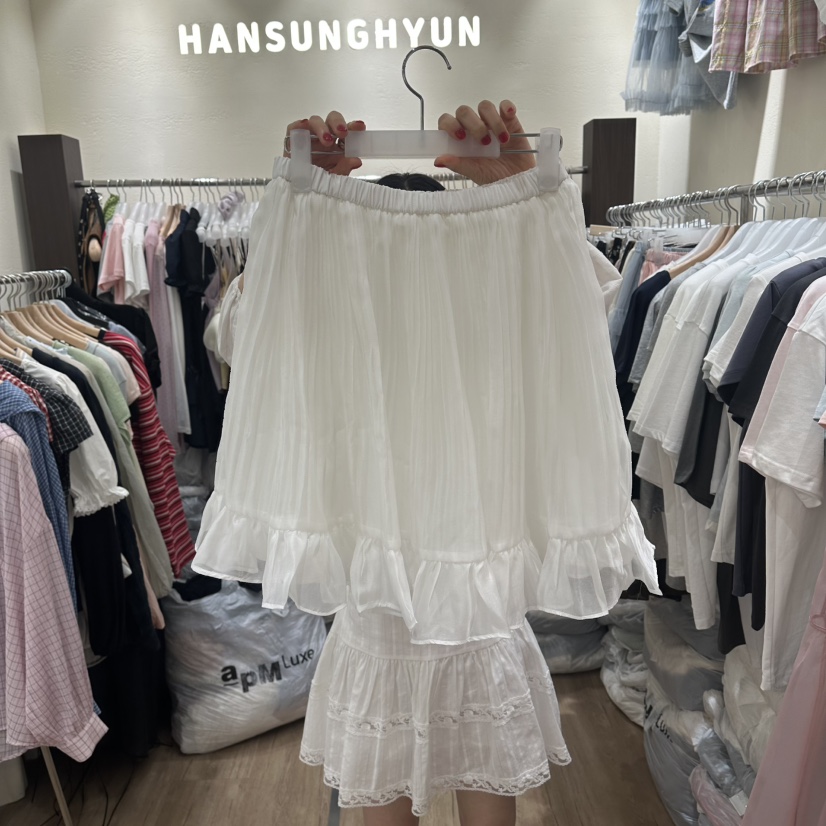 HANSUNGHYUN韓國東大門直郵女裝新品休閑26夏季半身裙中短裙HANSUNGHYUN半身裙/中短裙圖色1