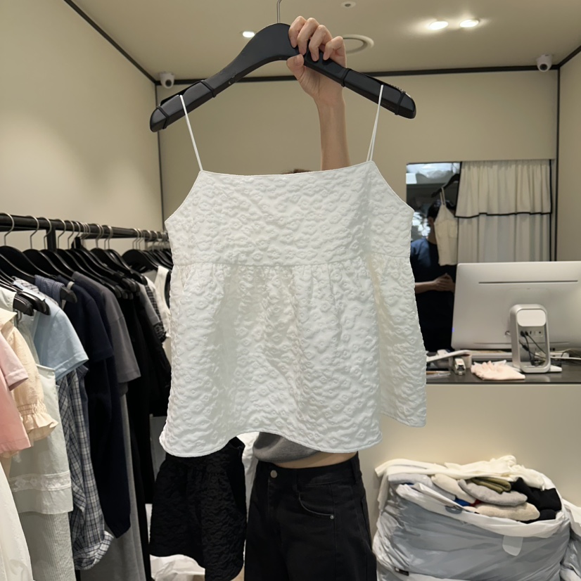 RE STOCK韓國直郵女士新品時尚熱賣26夏季人氣休閑吊帶背心RE STOCK吊帶/背心圖色1
