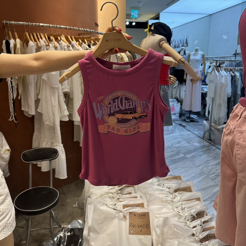 MIENNE東大門實拍韓國女裝新品推薦26夏季熱賣時尚吊帶背心MIENNE吊帶/背心圖色4