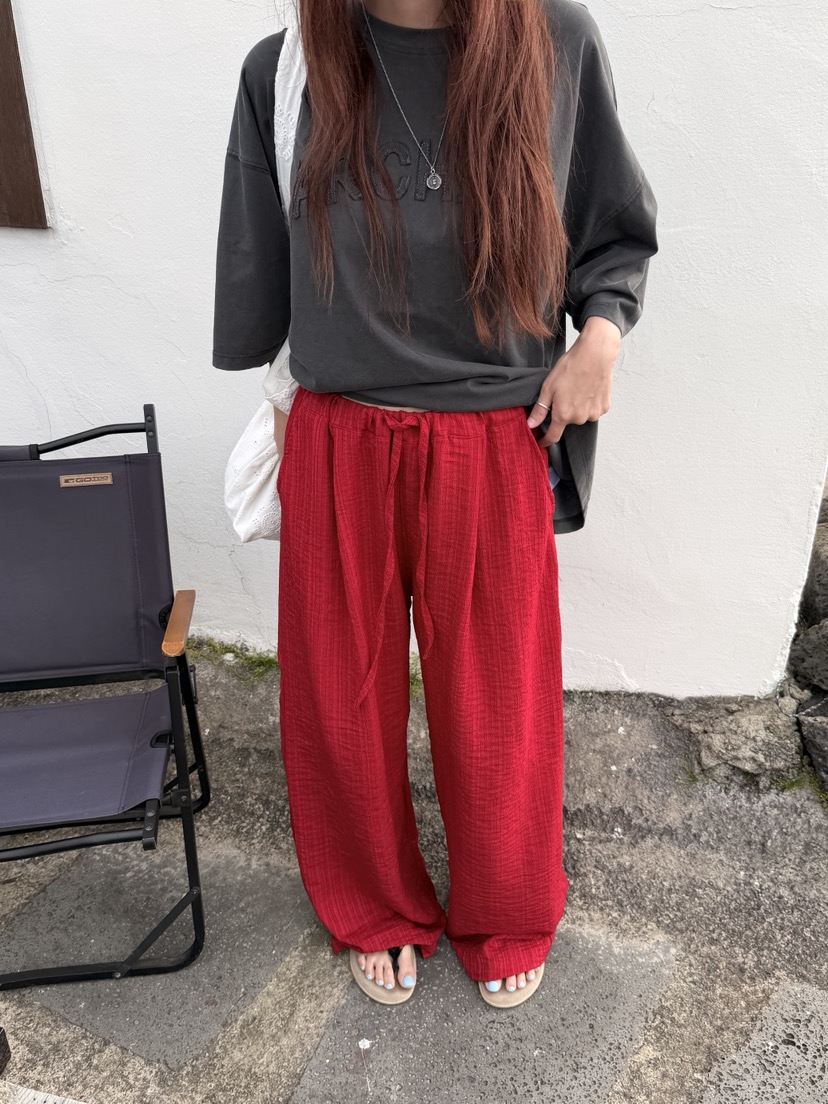 SUNDER MARKET韓國直郵女裝新款時尚26夏季推薦熱賣休閑褲SUNDER MARKET休閑褲