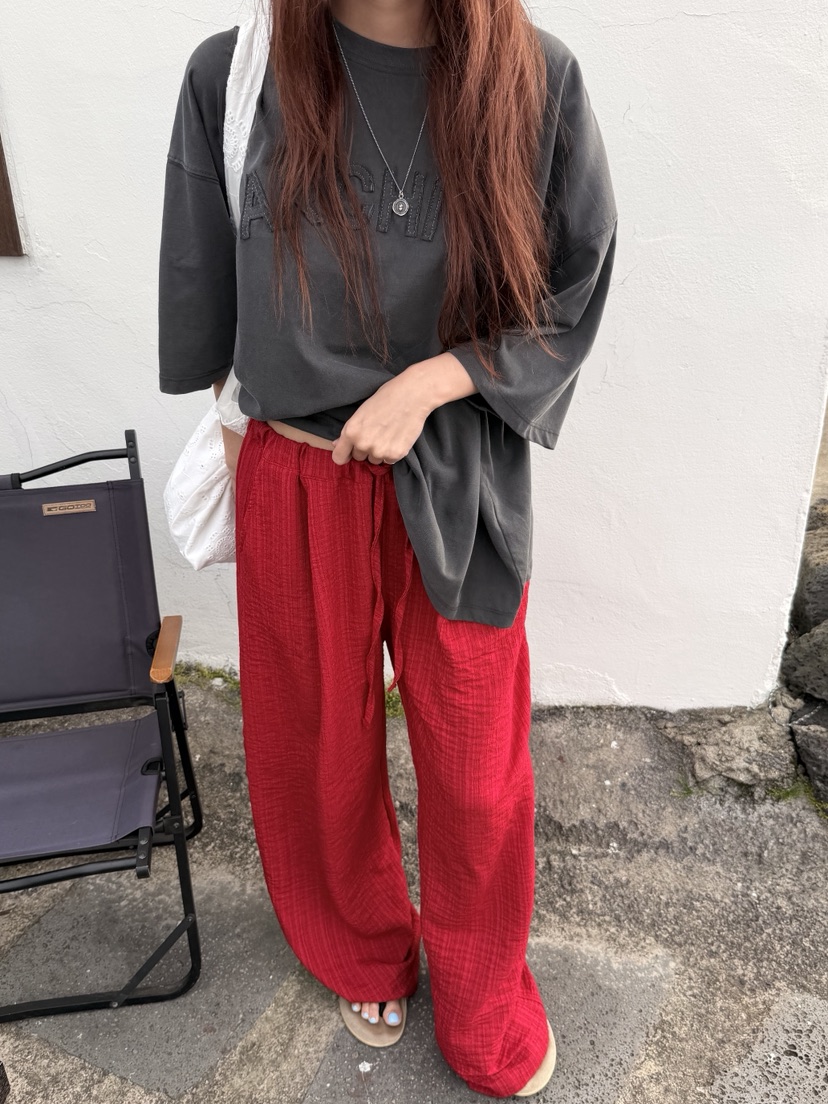 SUNDER MARKET韓國直郵女裝新款時尚26夏季推薦熱賣休閑褲SUNDER MARKET休閑褲