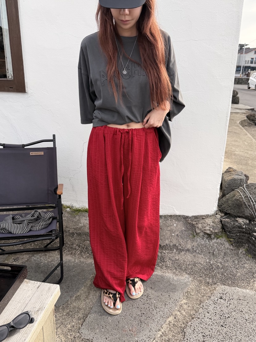 SUNDER MARKET韓國直郵女裝新款時尚26夏季推薦熱賣休閑褲SUNDER MARKET休閑褲圖色1