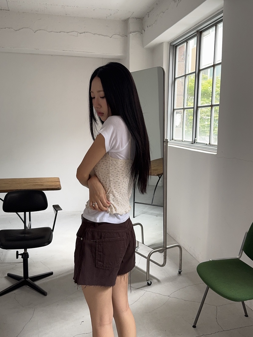 SUNDER MARKET韓國東大門直郵女士新品休閑短褲不含腰帶SUNDER MARKET短褲