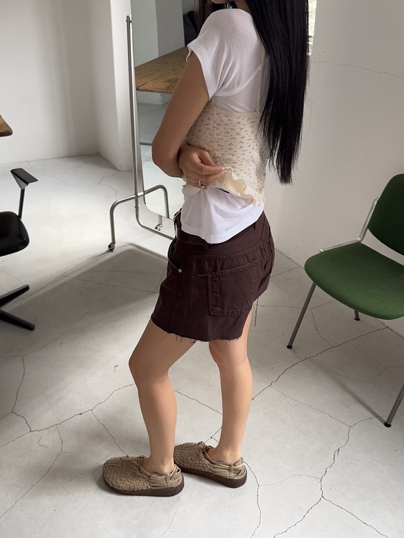 SUNDER MARKET韓國東大門直郵女士新品休閑短褲不含腰帶SUNDER MARKET短褲