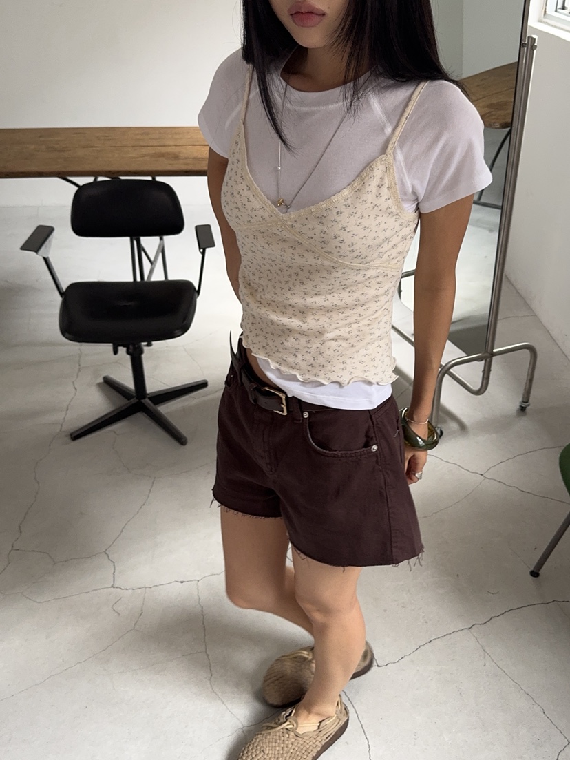 SUNDER MARKET韓國東大門直郵女士新品休閑短褲不含腰帶SUNDER MARKET短褲