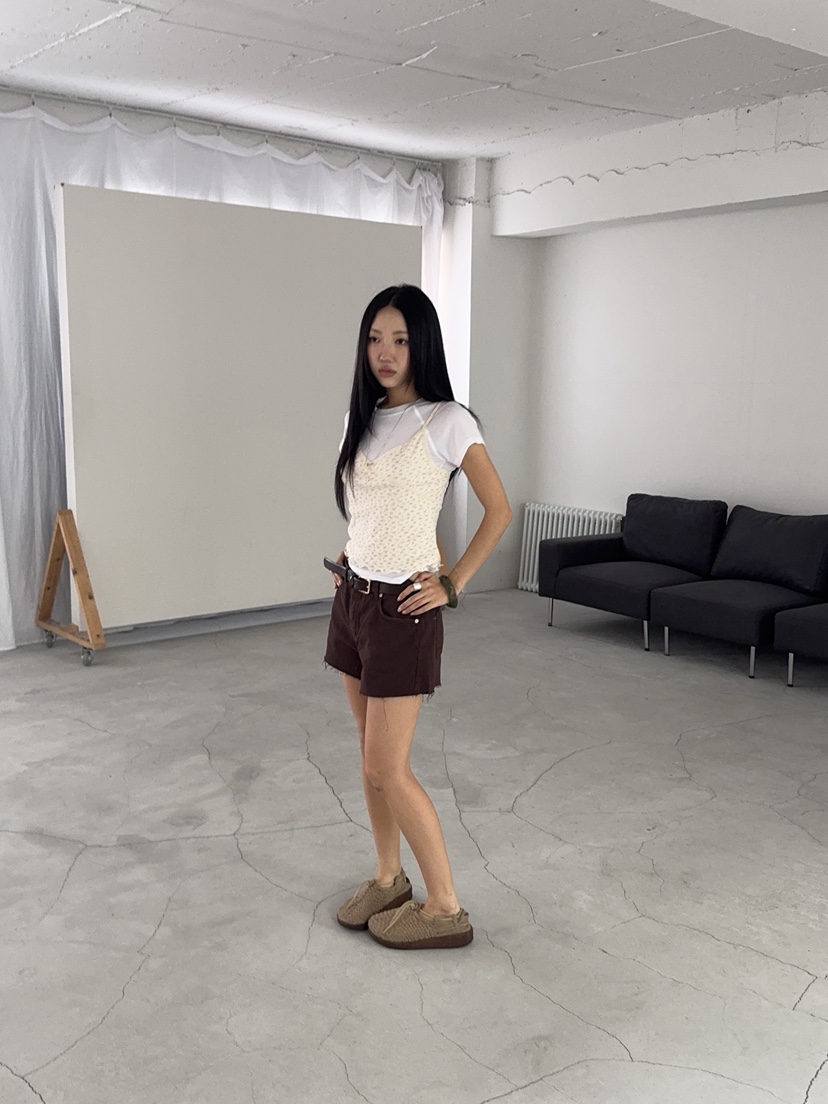 SUNDER MARKET韓國東大門直郵女士新品休閑短褲不含腰帶SUNDER MARKET短褲
