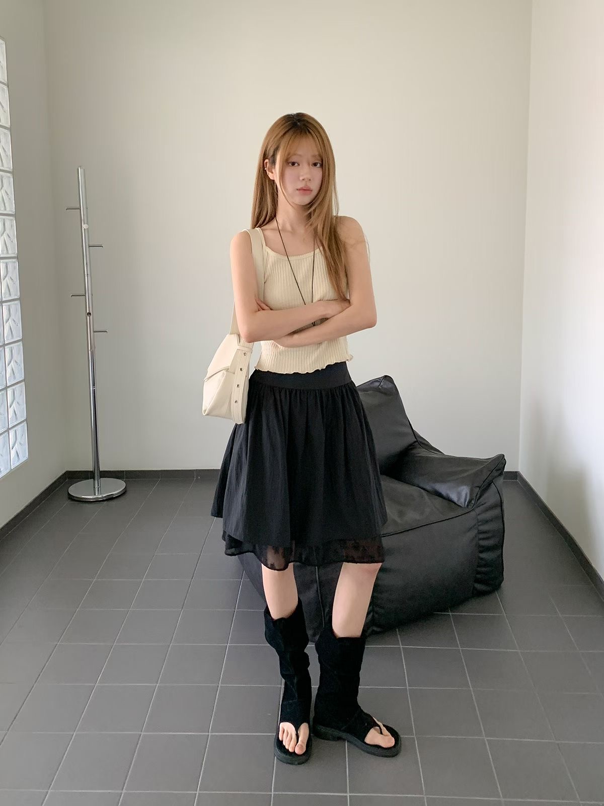아카시아-T韓國直郵女士新品休閑時尚人氣熱賣半身裙中短裙acacia-2件起訂半身裙/中短裙