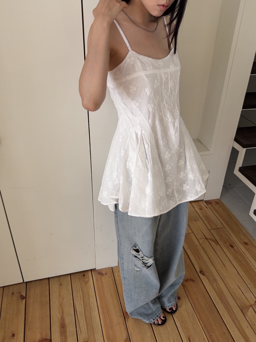 SUNDER MARKET韓國東大門直郵女裝新品26夏季連衣裙褶裥SUNDER MARKET連衣裙