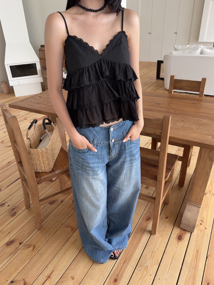 SUNDER MARKET韓國東大門代購女士新品推薦熱賣休閑牛仔褲SUNDER MARKET牛仔褲