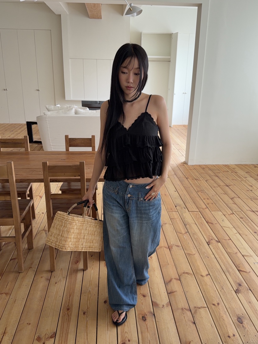 SUNDER MARKET韓國東大門代購女士新品推薦熱賣休閑牛仔褲SUNDER MARKET牛仔褲