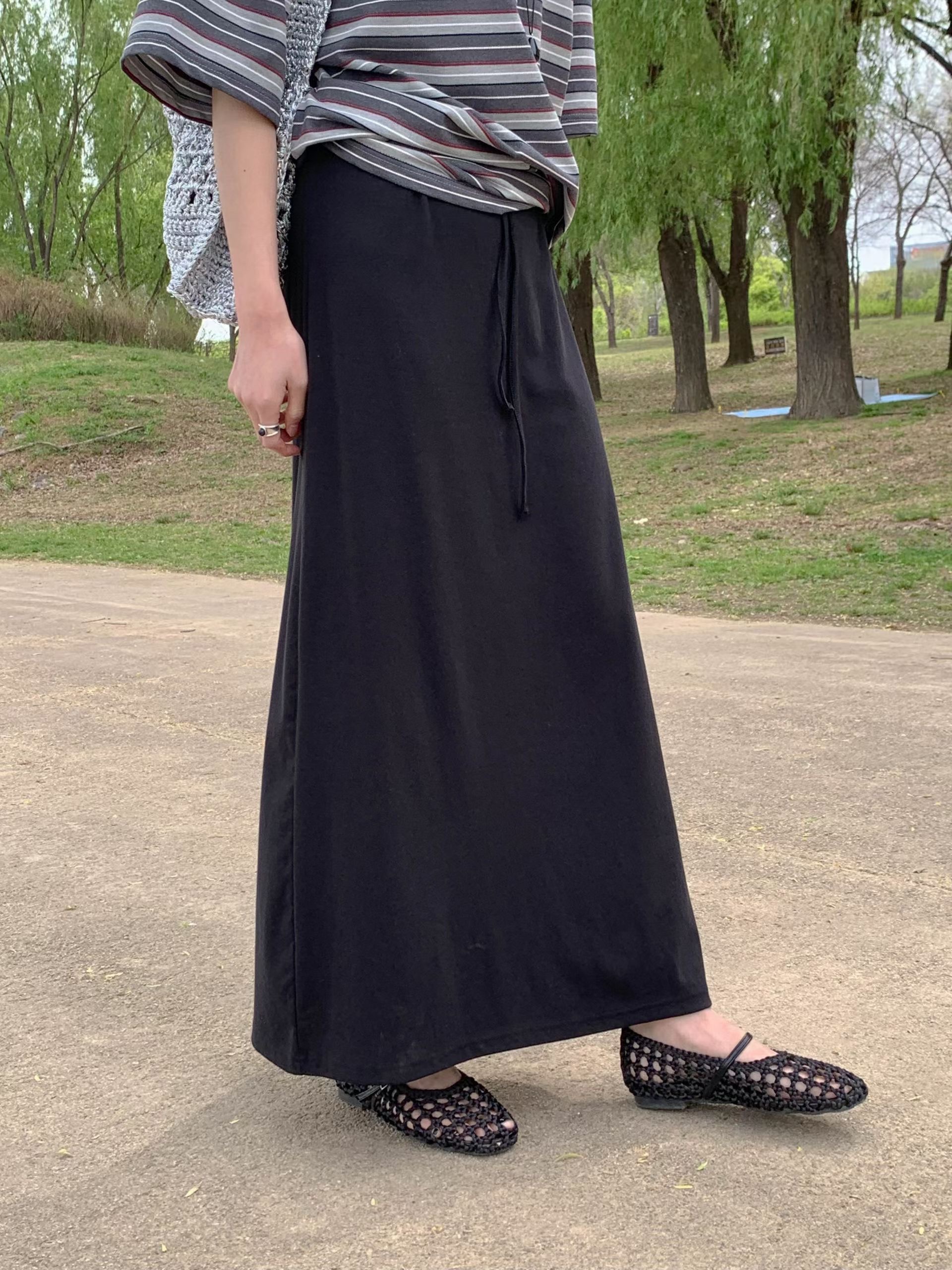 AREING韓國直郵實拍女士新款推薦人氣休閑時尚26夏季長裙天絲AREING-2件起長裙圖色3