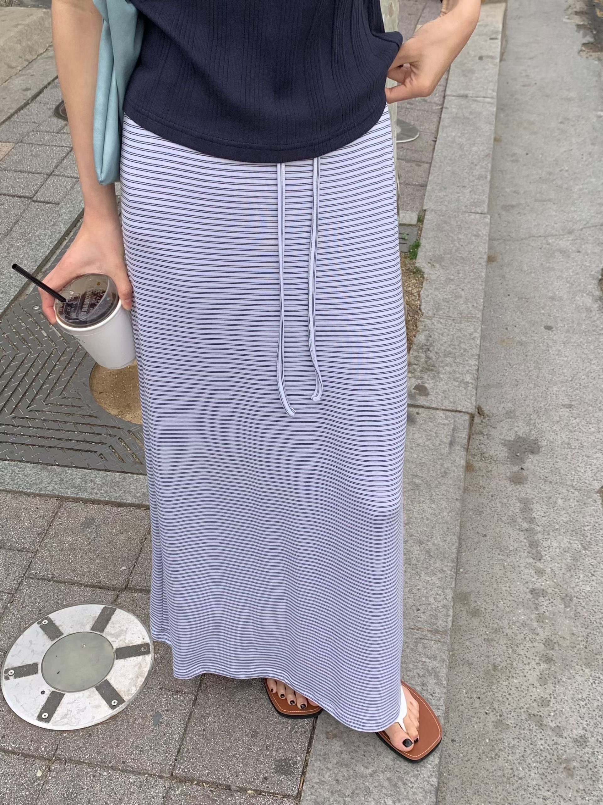 AREING韓國直郵實拍女士新款推薦人氣休閑時尚26夏季長裙天絲AREING-2件起長裙圖色4