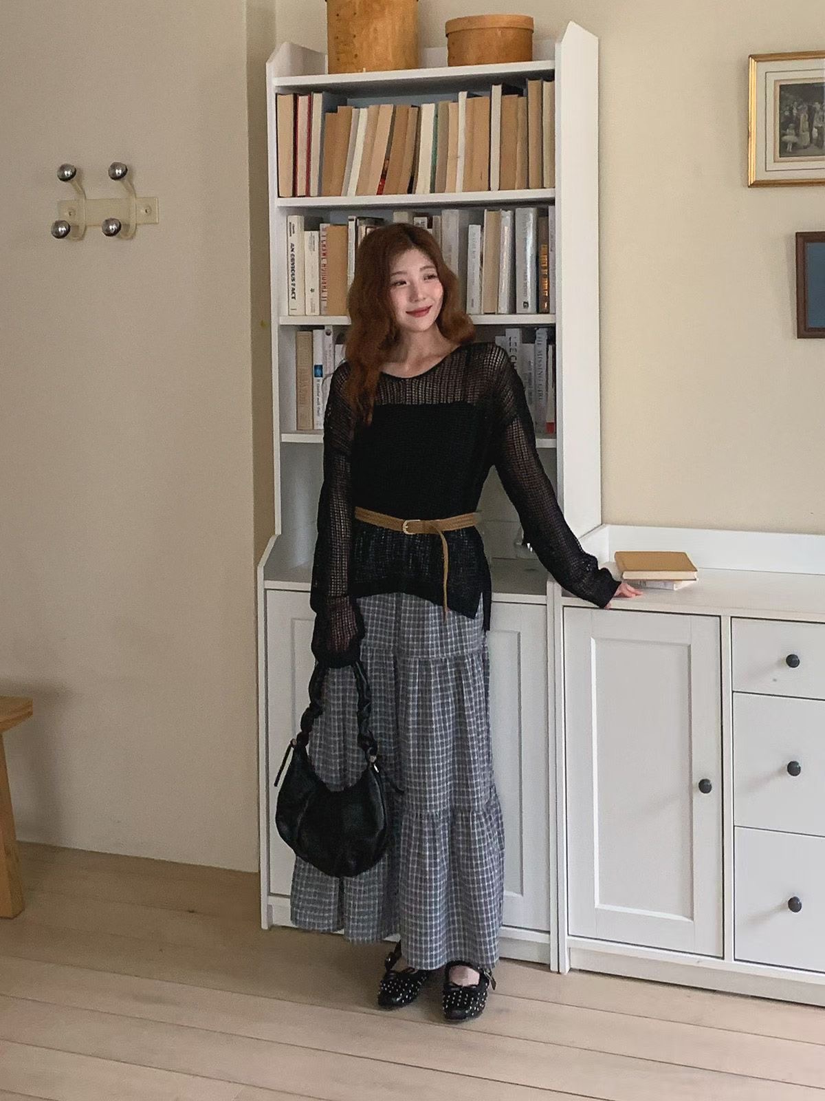 아카시아-T韓國代購女士新款熱賣休閑時尚人氣長裙不含腰帶acacia-2件起訂長裙