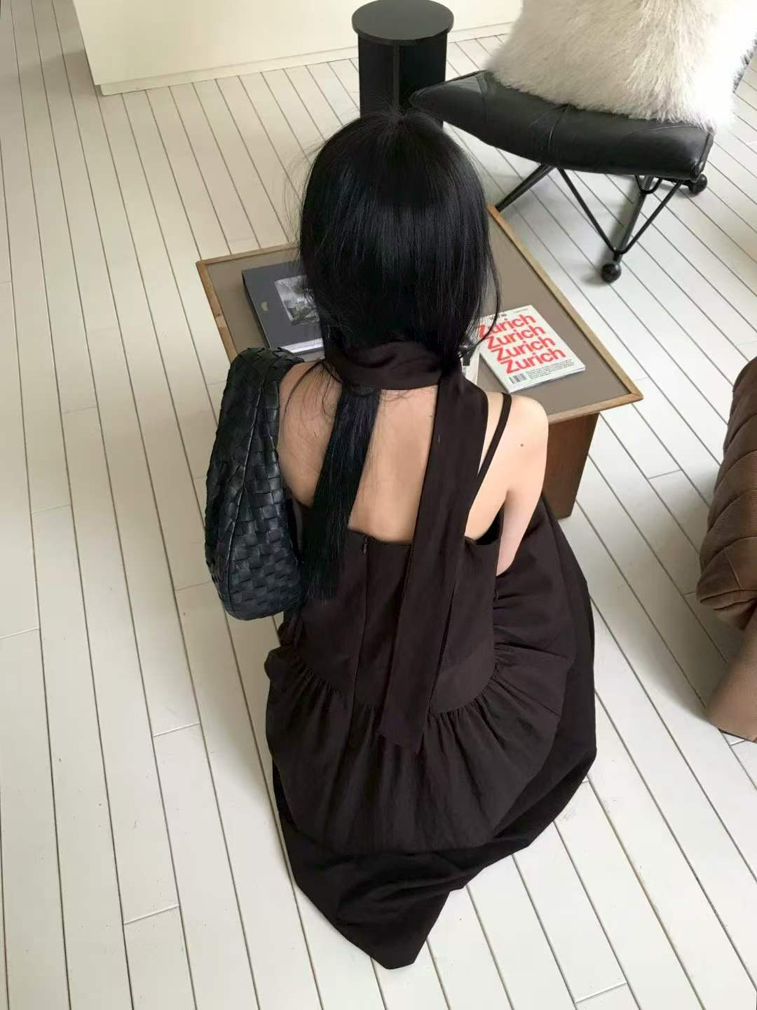 AVANDACE東大門實拍韓國女裝新品熱賣時尚推薦連衣裙含腰繩AVANDACE連衣裙