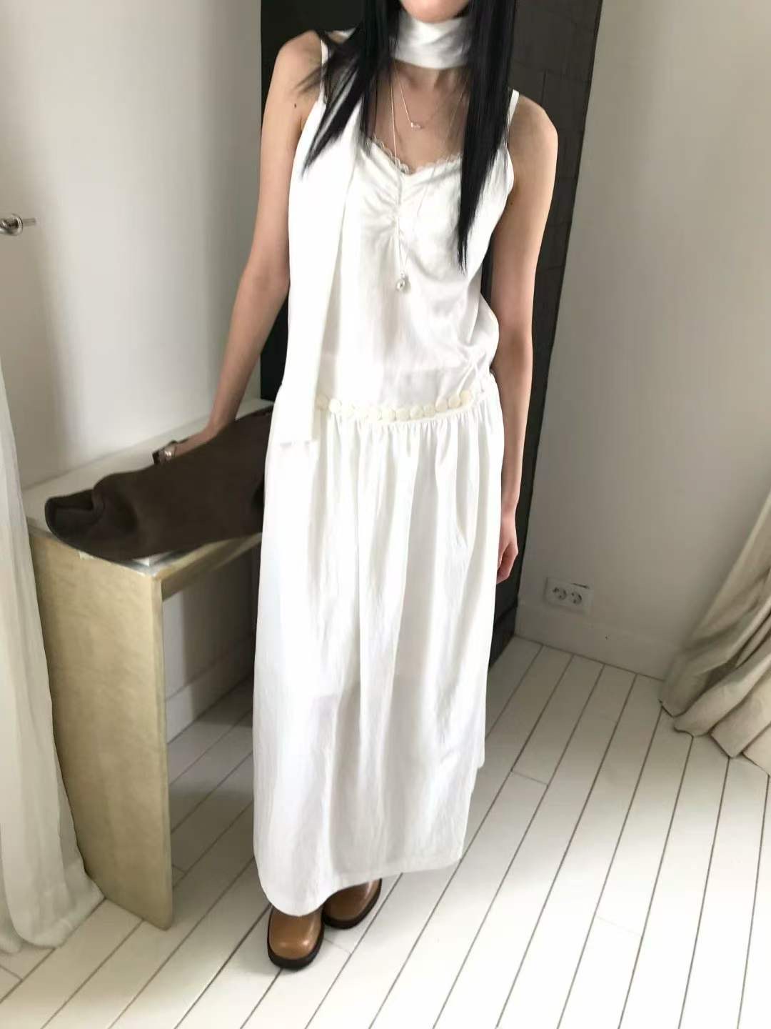 AVANDACE東大門實拍韓國女裝新品熱賣時尚推薦連衣裙含腰繩AVANDACE連衣裙圖色2